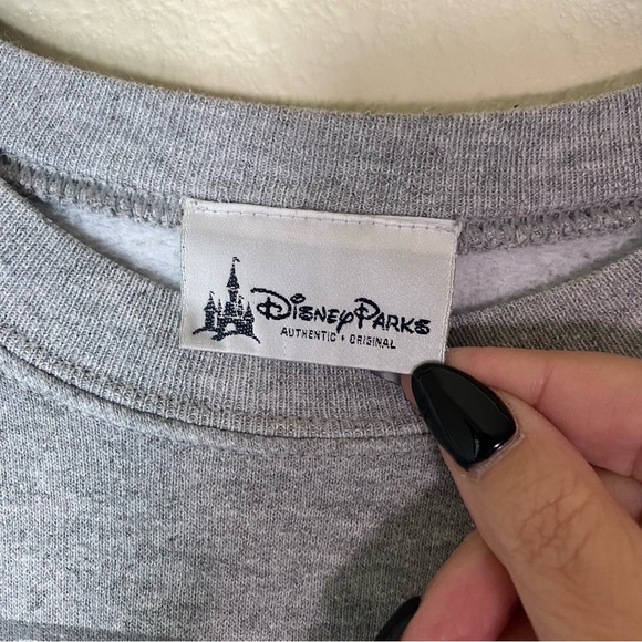 Disneyland Gray Crewneck Sweater with Mickey Mouse, Large, Vintage - Picture 3 of 6